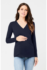 Ripe Maternity Embrace Long Sleeve Top - Navy