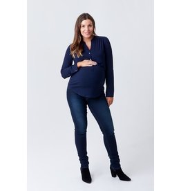 NOM Maternity Amelie Top - Navy