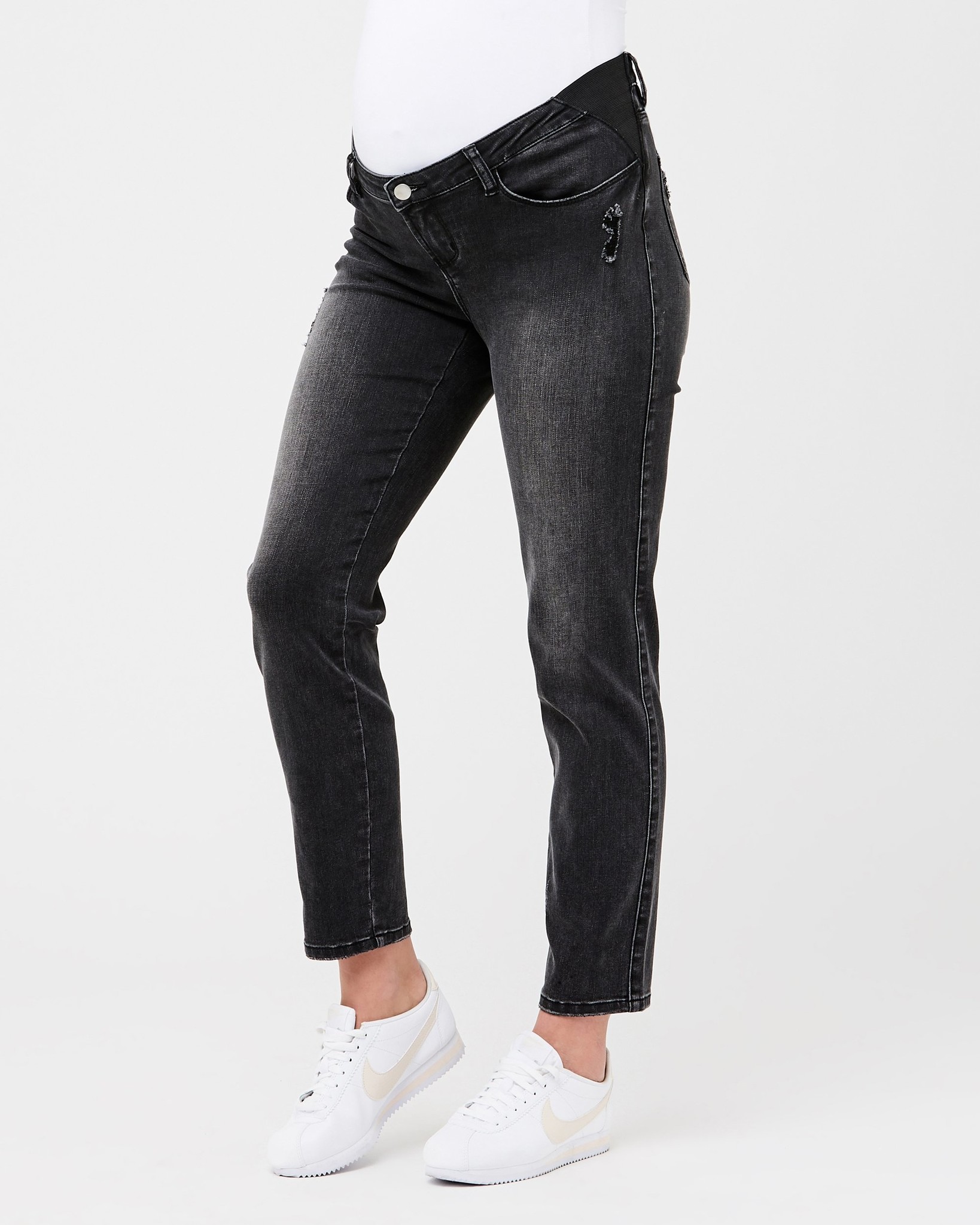 Ripe Maternity Ripe Maternity Inset Panel Dylan Ankle Skinnies - Black Rinse