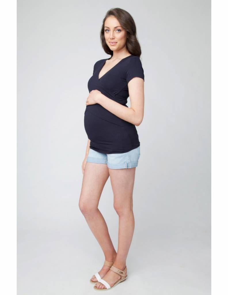 Ripe Maternity Embrace Short-Sleeved Tee - New Navy