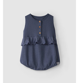 Snug SNUG Organic Cotton Pointelle Ruffle Bodysuit - Cornflower