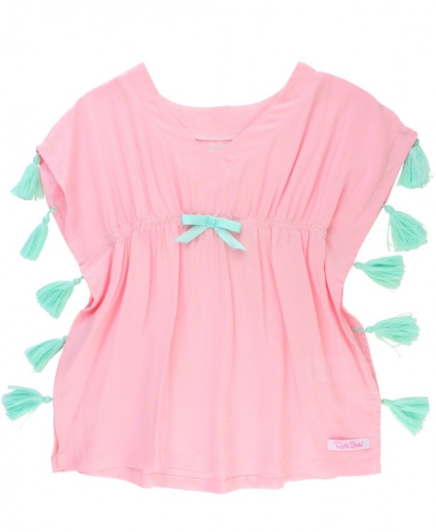 RuffleButts Sunset Tassle Beach Cover-Up