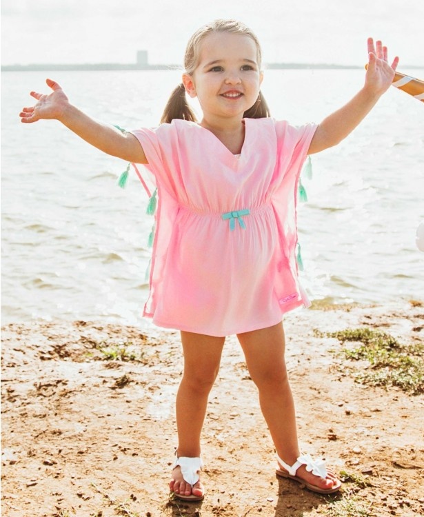 RuffleButts Sunset Tassle Beach Cover-Up