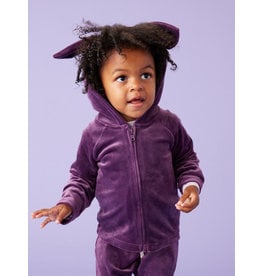 Tea Collection Bunny Ears Baby Zip Hoodie  - Purple Punch