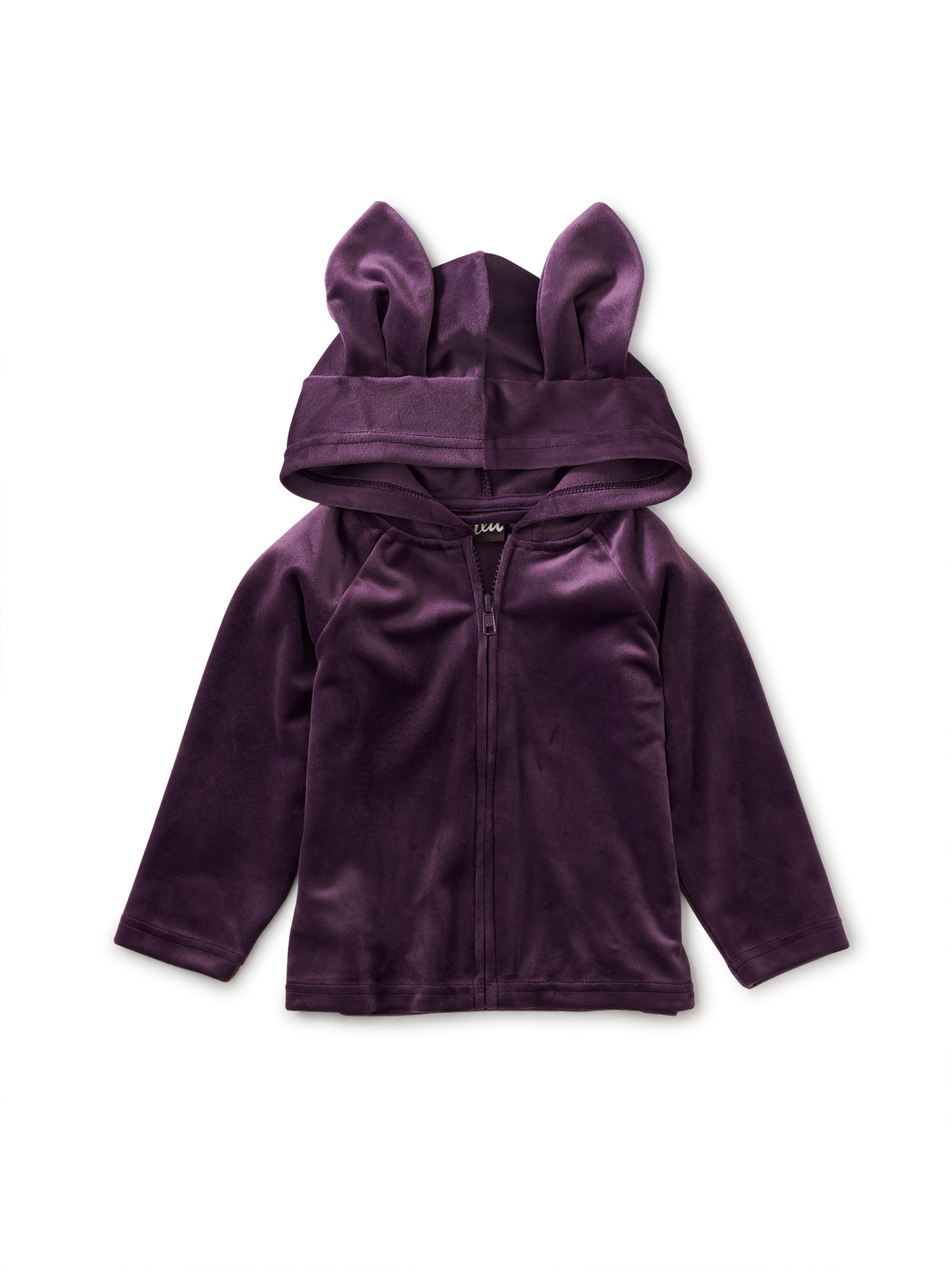 Tea Collection Bunny Ears Baby Zip Hoodie  - Purple Punch