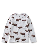 Tea Collection Mooses on the Move Pocket Graphic Tee