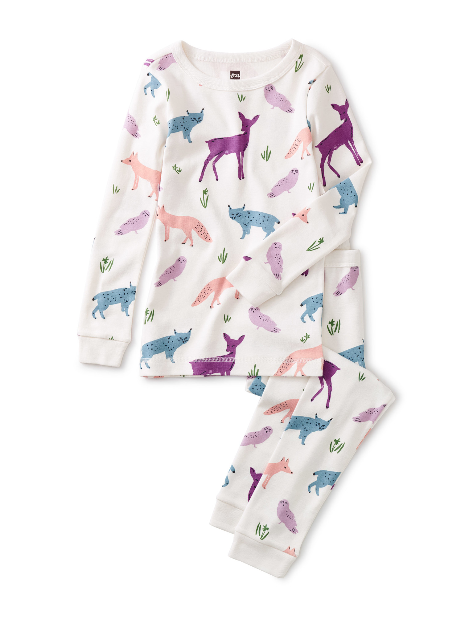Tea Collection Tea Collection Cotton Footed Pajamas - Lapland Forest Friends