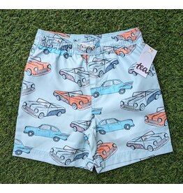 Tea Collection Cuban Cars Swim Trunks - Green