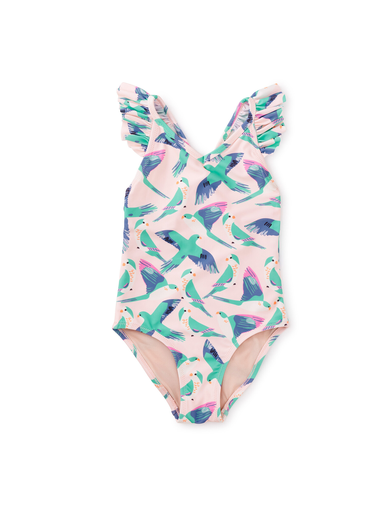 Tea Collection Parrot Polka Crossback Flutter One-Piece