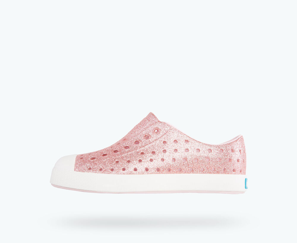 Native Jefferson Sneaker -  Milk Pink Bling