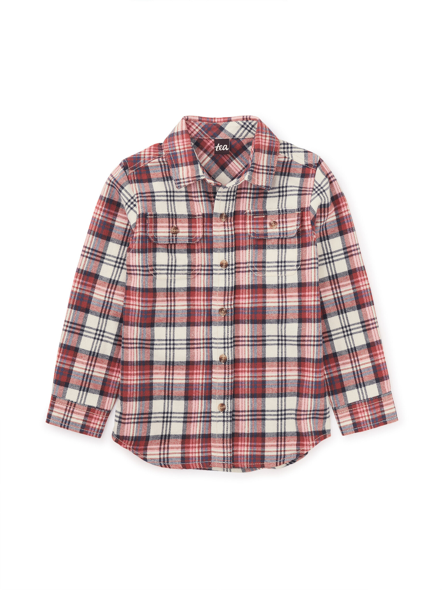 Tea Collection Flannel Button Shirt - Bon  Plaid