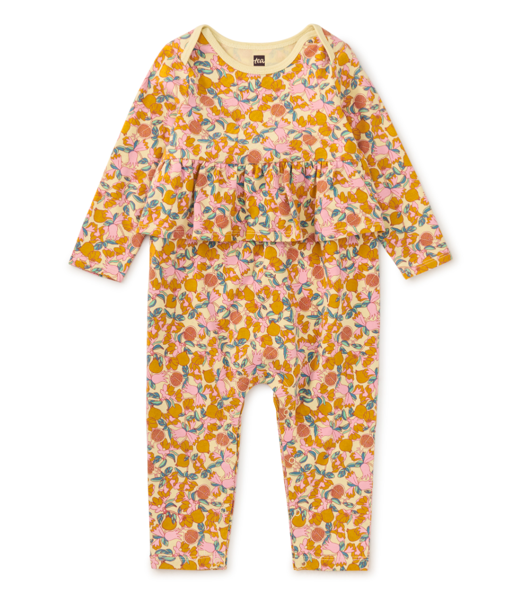 Tea Collection Peplum Baby Romper - Royal