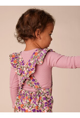 Tea Collection Corduroy Ruffle Overall & Bodysuit Set - Royal