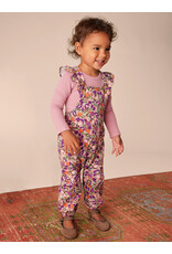 Tea Collection Corduroy Ruffle Overall & Bodysuit Set - Royal