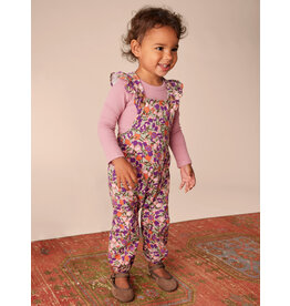Tea Collection Corduroy Ruffle Overall & Bodysuit Set - Royal