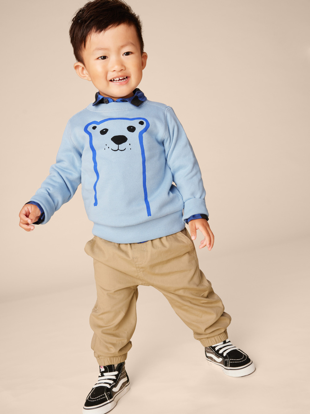 Tea Collection Bear Face Popover - Scenic Blue