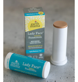 Earth Mama Angel Baby Lady Face Mineral SPF 40 Sunscreen Stick - Light