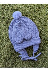 Mayoral Mayoral Winter Knit Bonnet & Mittens Set - Bluebonnet