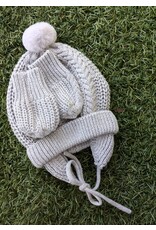 Mayoral Mayoral Winter Knit Bonnet & Mittens Set - Charcoal