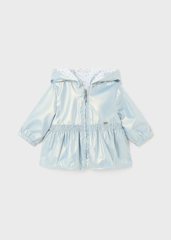 Mayoral Mayoral Reversible Waterproof Windbreaker - Petal Blue/Sparkle Dot