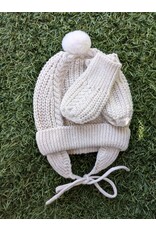 Mayoral Mayoral Winter Knit Bonnet & Mittens Set - Natural