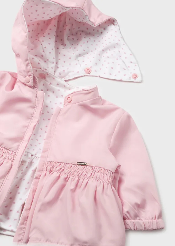 Mayoral Mayoral Reversible Waterproof Windbreaker - Peony Pink/Sparkle Dot