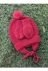 Mayoral Mayoral Winter Knit Bonnet & Mittens Set - Rich Red