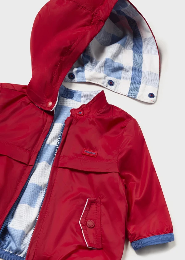 Mayoral Mayoral Reversible Waterproof Windbreaker - Apple Red/Picnic Check