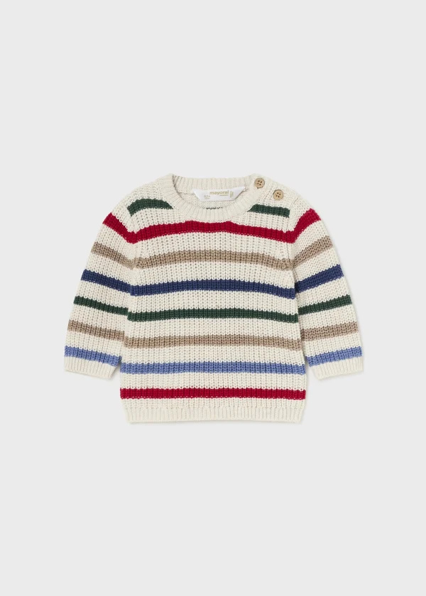 Mayoral Mayoral Classic Parker Stripe Crewneck Sweater