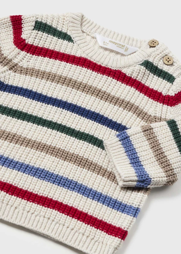 Mayoral Mayoral Classic Parker Stripe Crewneck Sweater