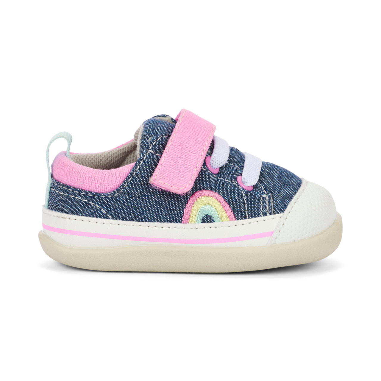 See Kai Run See Kai Run First Walker - Stevie - Chambray Rainbows