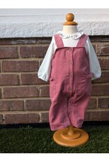 Mayoral Mayoral Penny Embroidered Tee and Ruffle Overall Set