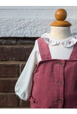 Mayoral Mayoral Penny Embroidered Tee and Ruffle Overall Set