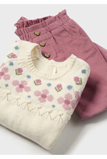 Mayoral Mayoral Janet Button Cardigan & Dusty Pink Corduroys Set