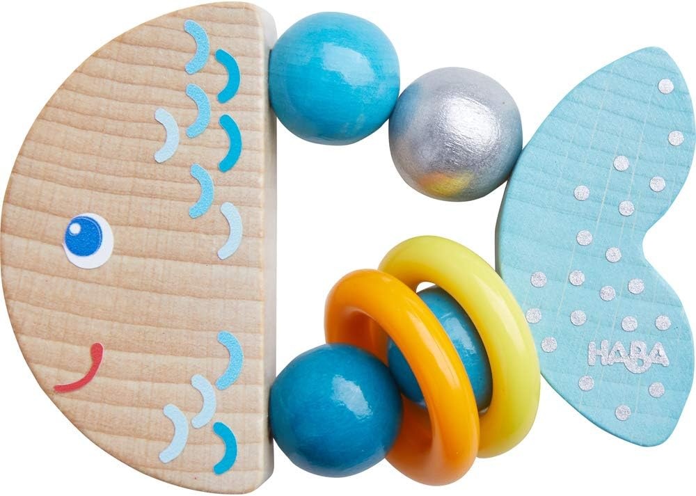 HABA Wooden Grasping Toy - Rattlefish
