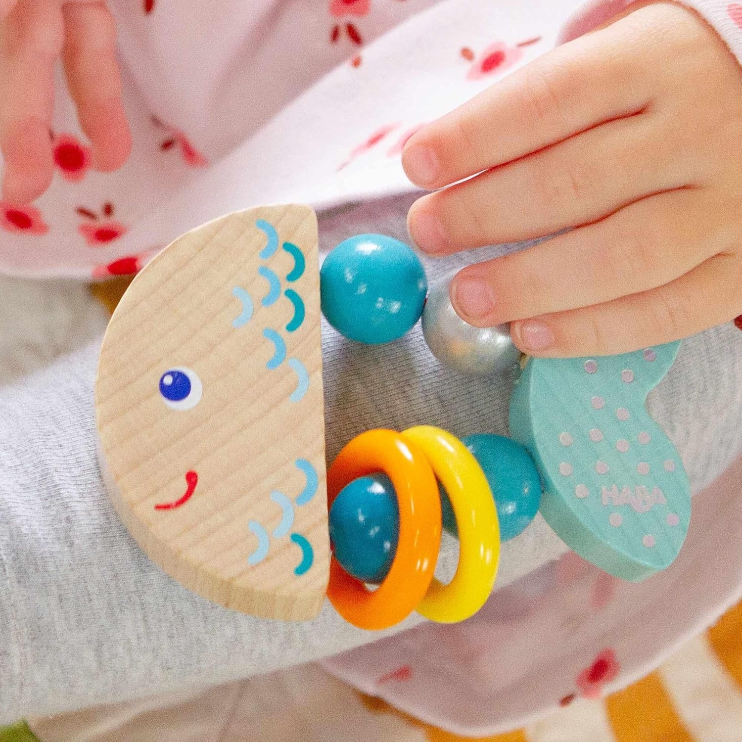 HABA Wooden Grasping Toy - Rattlefish