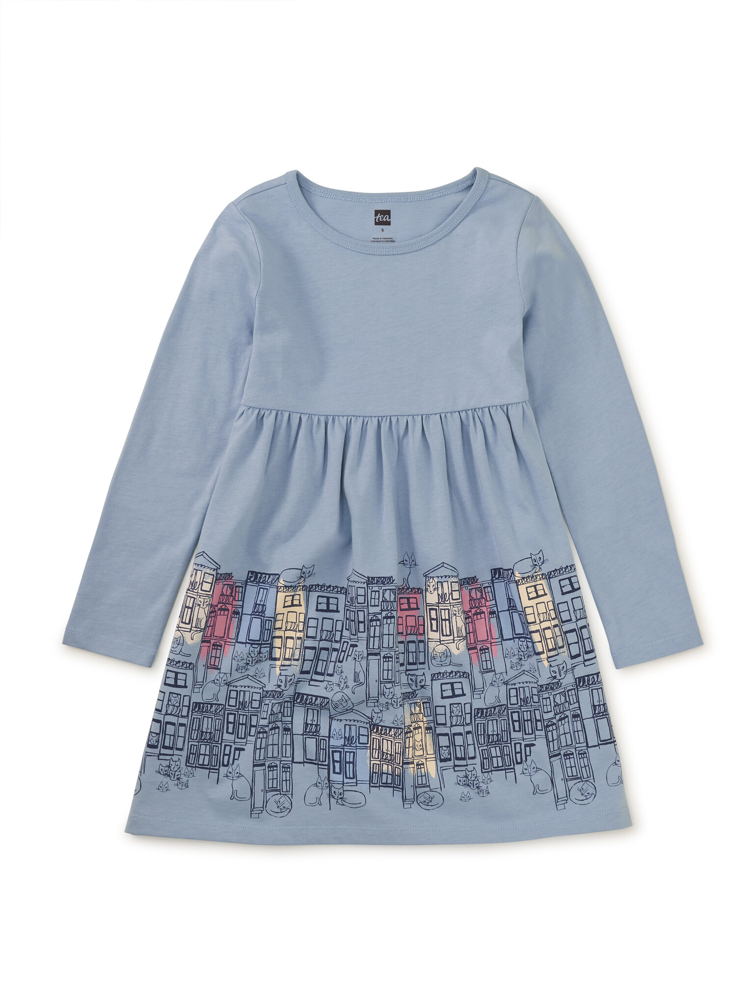 Tea Collection Istanbul Skyline Skirted Dress - Scenic Blue