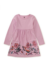 Tea Collection Mauve Mist Floral Skirted Graphic Dress