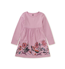 Tea Collection Mauve Mist Floral Skirted Graphic Dress
