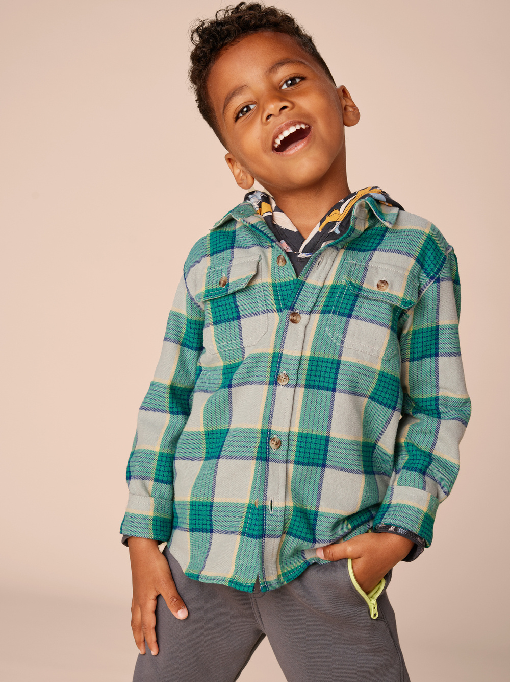 Tea Collection Flannel Button Up Shirt - Anatolian