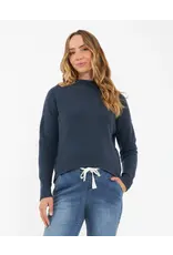 Ripe Maternity Ripe Maternity Crop Zip Nursing Sweater - Blue Marle