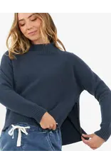 Ripe Maternity Ripe Maternity Crop Zip Nursing Sweater - Blue Marle