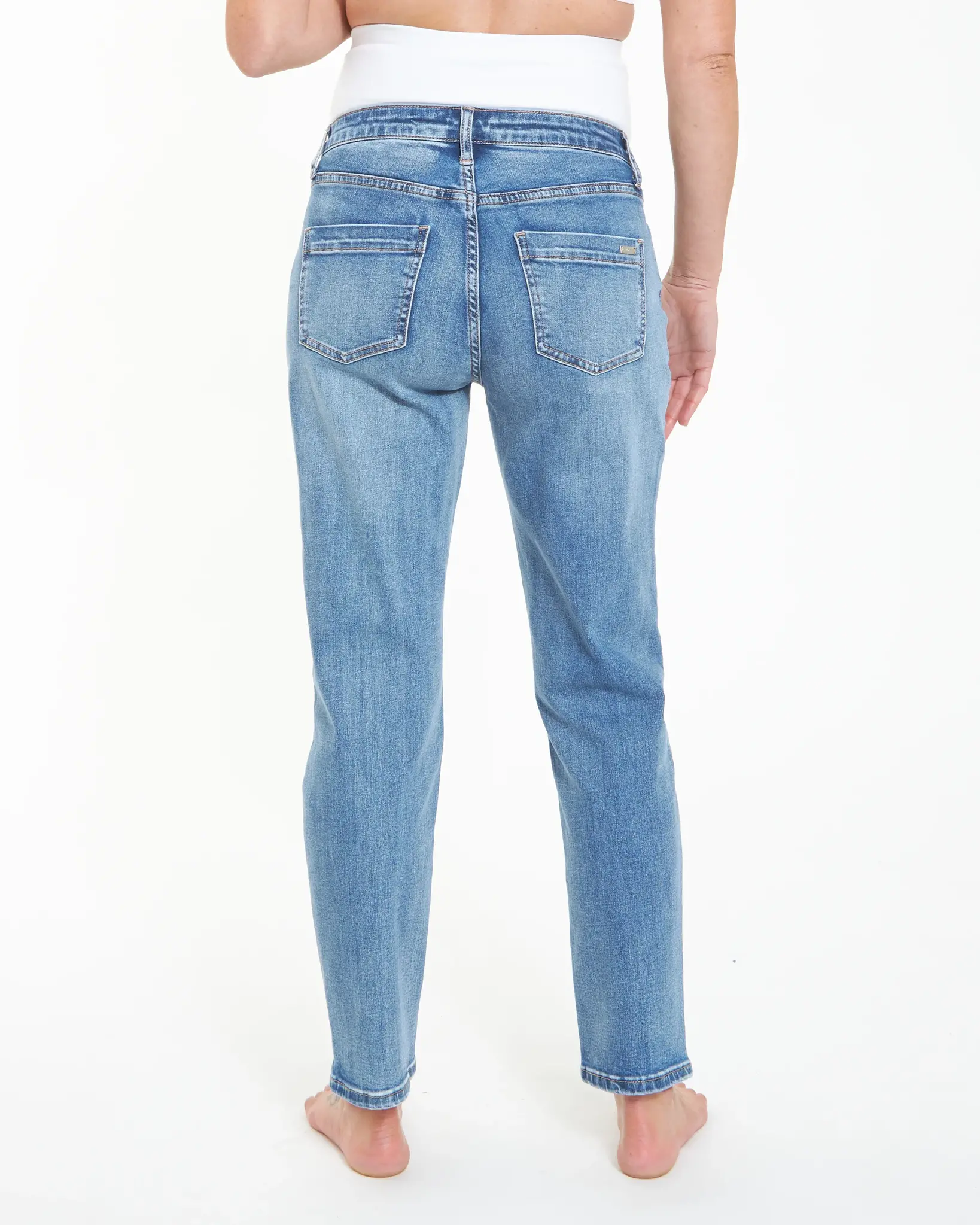 Ripe Maternity Ripe Maternity Full Panel Hunter Girlfriend Jeans - Medium Rinse