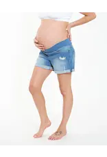 Ripe Maternity Ripe Maternity Baxter Comfort Waist Shorts - Medium Rinse