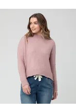 Ripe Maternity Ripe Maternity Crop Zip Nursing Sweater - Dusty Rose