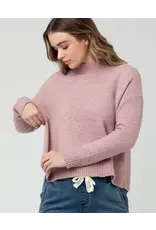 Ripe Maternity Ripe Maternity Crop Zip Nursing Sweater - Dusty Rose