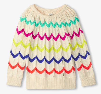 Hatley Rainbow Chevron Raglan Sweater