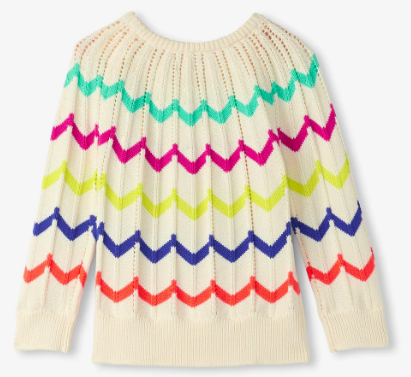 Hatley Rainbow Chevron Raglan Sweater