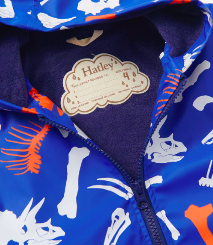 Hatley Dino Fossils Color Changing Rain Jacket