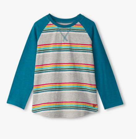 Hatley Retro Stripe Long Sleeve Raglan Tee